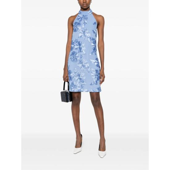 26SS 로테이트 미디 원피스 1160111321 BEADED HAL 1321 BLUE WHITE - ROTATE