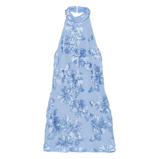 26SS 로테이트 미디 원피스 1160111321 BEADED HAL 1321 BLUE WHITE