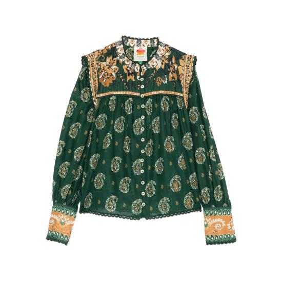 26SS 팜 리오 블라우스 351137 26009 GREEN ORANGE