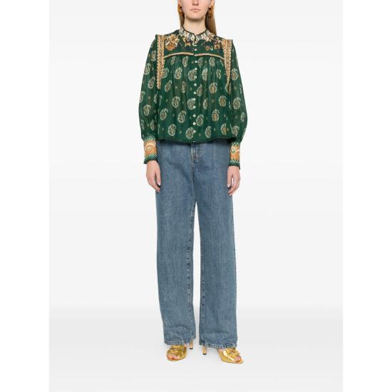 26SS 팜 리오 블라우스 351137 26009 GREEN ORANGE - FARM RIO