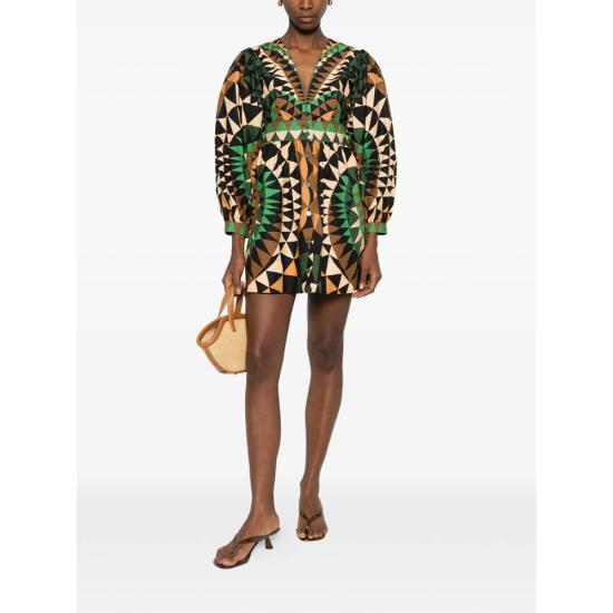 26SS 팜 리오 블라우스 351132 26059 BLACK GREEN - FARM RIO