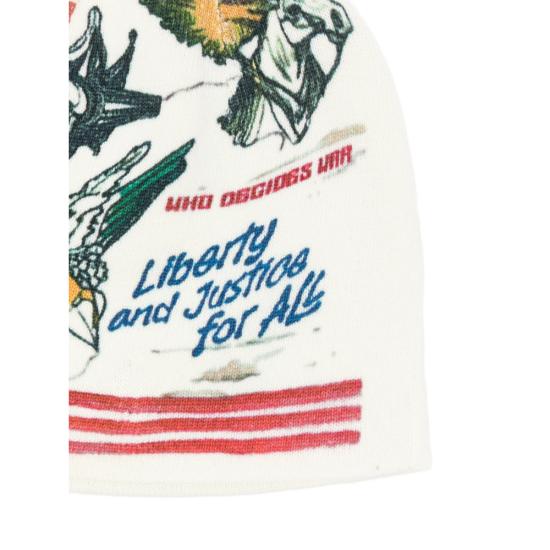 25FW 후 디싸이즈 워 비니 AMERICAN KNIT CLOMU WHITE - WHO DECIDES WAR