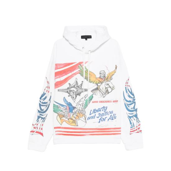 25FW 후 디싸이즈 워 후드 티셔츠 LIBERTY HOODED CLOUD WHITE