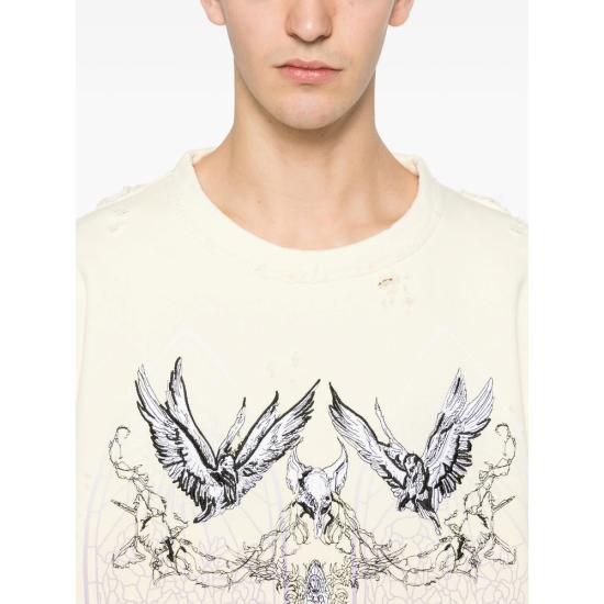 25FW 후 디싸이즈 워 스웨터 ASCENSION PULL CLOUD YELLOW - WHO DECIDES WAR