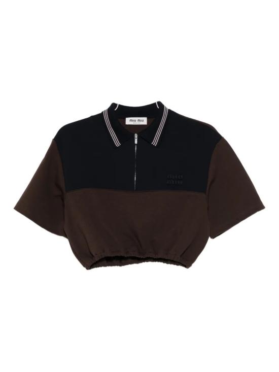26SS 미우미우 폴로 티셔츠 MT2169 18FXF0KGN Brown