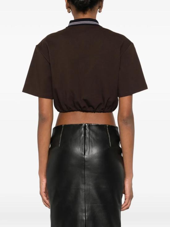 26SS 미우미우 반팔 티셔츠 MT2169 18FXF0KGN Brown - MIU MIU