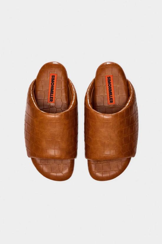  사이먼밀러 뮬/슬리퍼 사이먼 밀러 버블 슬라이드 샌들 체스트넛 - SIMONMILLER