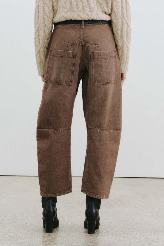  닐리로탄 데님 팬츠 Nili Lotan Shon Jean 빈티지 브라운 - NILI LOTAN