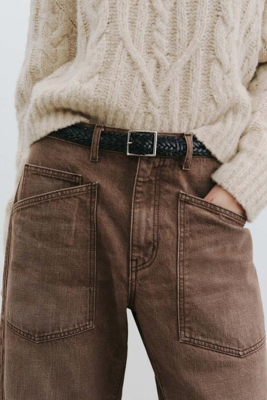  닐리로탄 데님 팬츠 Nili Lotan Shon Jean 빈티지 브라운 - NILI LOTAN