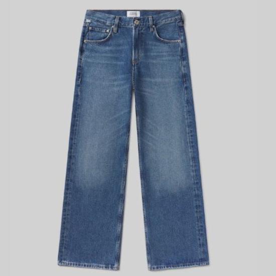  시티즌 오브 휴머니티 데님 팬츠 린즈 로우 라이즈 이지 스트레이트 진 차야 (Md/Lt 인디고) - CITIZEN OF HUMANITY