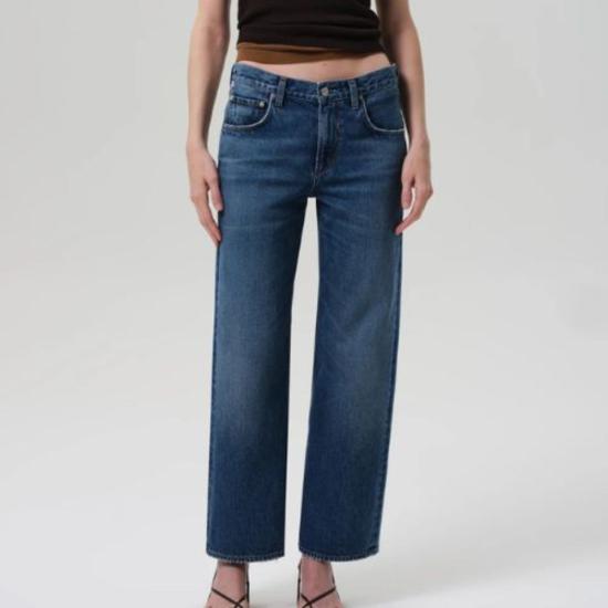  시티즌 오브 휴머니티 데님 팬츠 린즈 로우 라이즈 이지 스트레이트 진 차야 (Md/Lt 인디고) - CITIZEN OF HUMANITY