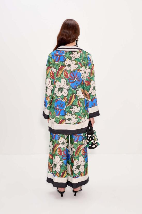  사이먼밀러 스트레이트 팬츠 사이먼 밀러 넬라 와이드 레그 팬츠 트로피컬 플로럴 프린트 콤보 - SIMONMILLER