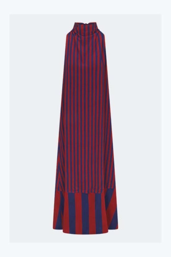  사이먼밀러 롱 원피스 사이먼 밀러 모나 크레이프 드레스 네이비/헤나 - SIMONMILLER