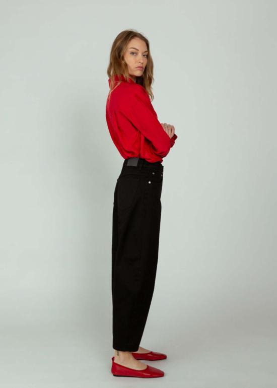  클로즈드 데님 팬츠 닫힌 재지 배럴 진 블랙