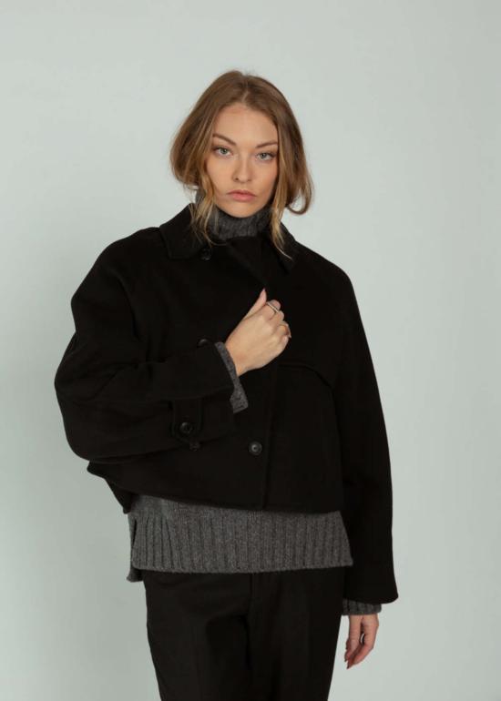  클로즈드 트렌치 코트 크롭 트렌치 코스믹 블랙 - CLOSED