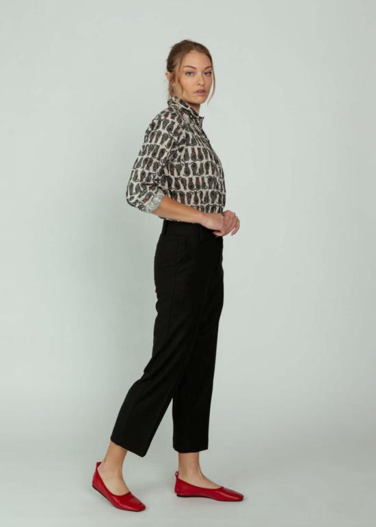  클로즈드 크롭 팬츠 세란돈 팬츠 블랙