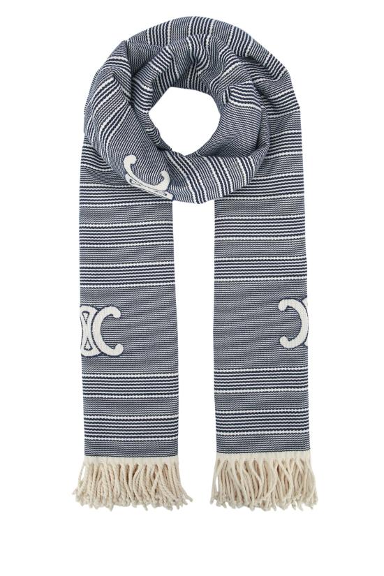 25SS 셀린느 머플러/스카프 2ARB10556 01MA OFFWHITENAVY