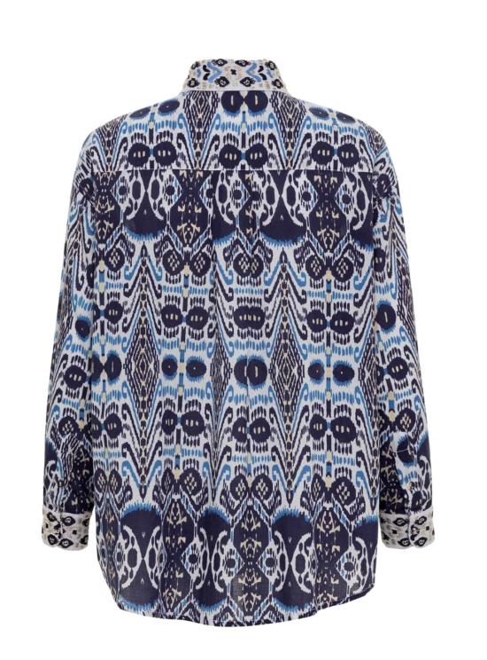  캐롤리나 케이 탑 캐롤라이나 케이 보이프렌드 셔츠 이케이트 블루 - CAROLINA K