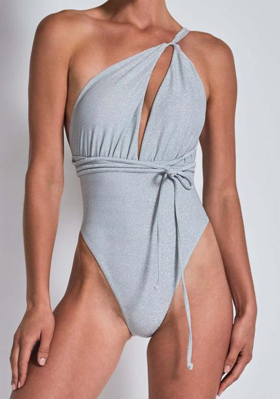  데본 윈저 원피스 수영복 벨 풀 피스 크림 크로커다일/실버 쉬머 - DEVON WINDSOR