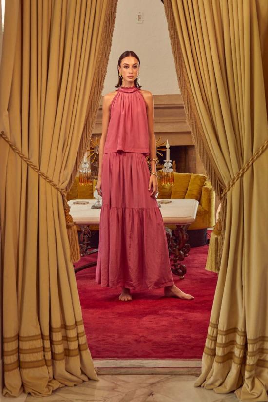  캐롤리나 케이 롱 스커트 캐롤라이나 K 메어 스커트 핑크