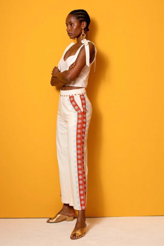  캐롤리나 케이 크롭 팬츠 캐롤라이나 K 앨리스 팬츠 솔 엘리먼츠 - CAROLINA K