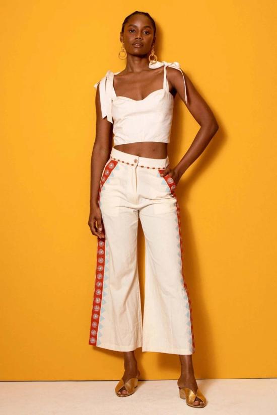  캐롤리나 케이 크롭 팬츠 캐롤라이나 K 앨리스 팬츠 솔 엘리먼츠