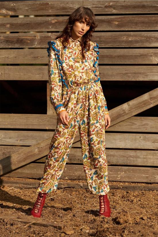  캐롤리나 케이 점프수트 캐롤라이나 K 레이스  페이즐리 크림