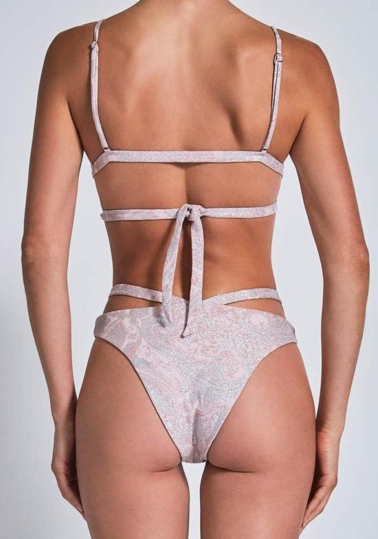  데본 윈저 비키니 수영복 주니퍼 바텀 핑크 앤 실버 - DEVON WINDSOR