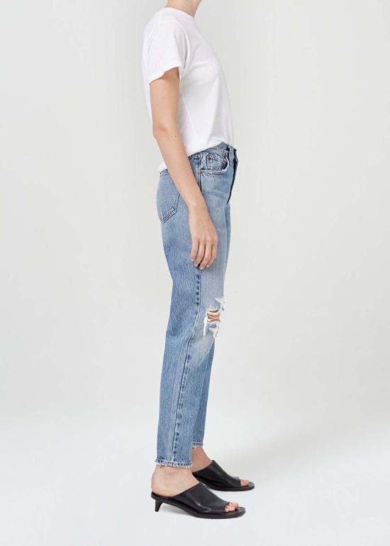  에이골디 데님 팬츠 아골데 미아 미드 라이즈 스트레이트 룰 - AGOLDE