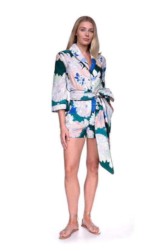  카라 카라 점프수트 카라카라 매디슨 롬퍼 그린 레트로 달리아