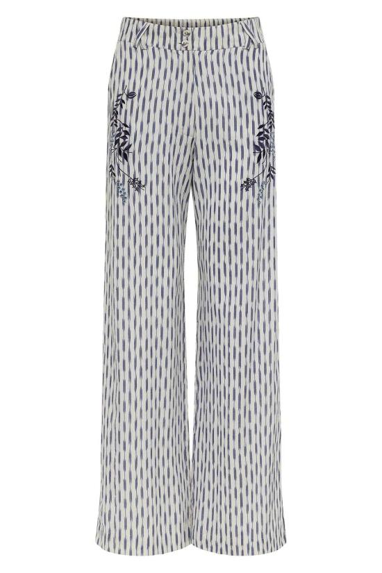  캐롤리나 케이 스트레이트 팬츠 Carolina K 라피스 팬츠 Ikat Blue - CAROLINA K