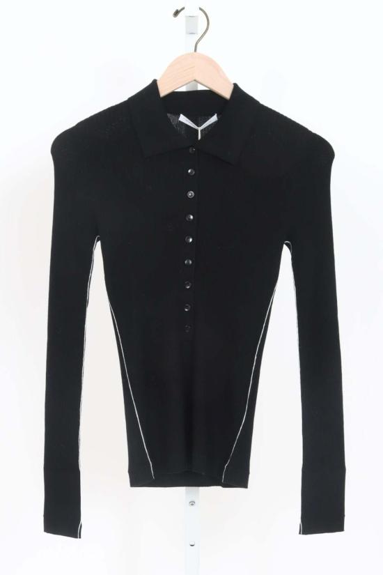  마리아 맥마누스 반팔 티셔츠 타이니 버튼 폴로