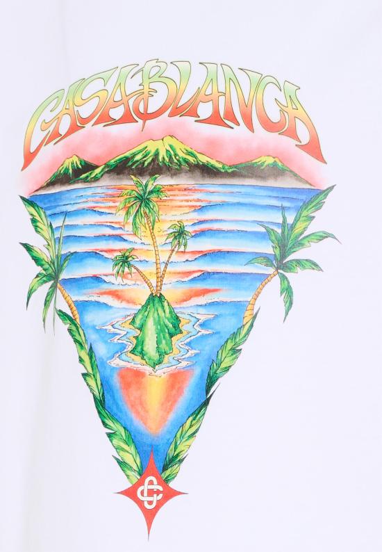 26SS [키즈] 카사블랑카 티셔츠 KSP26 JTS 038 01 EX BC WHITE - CASABLANCA