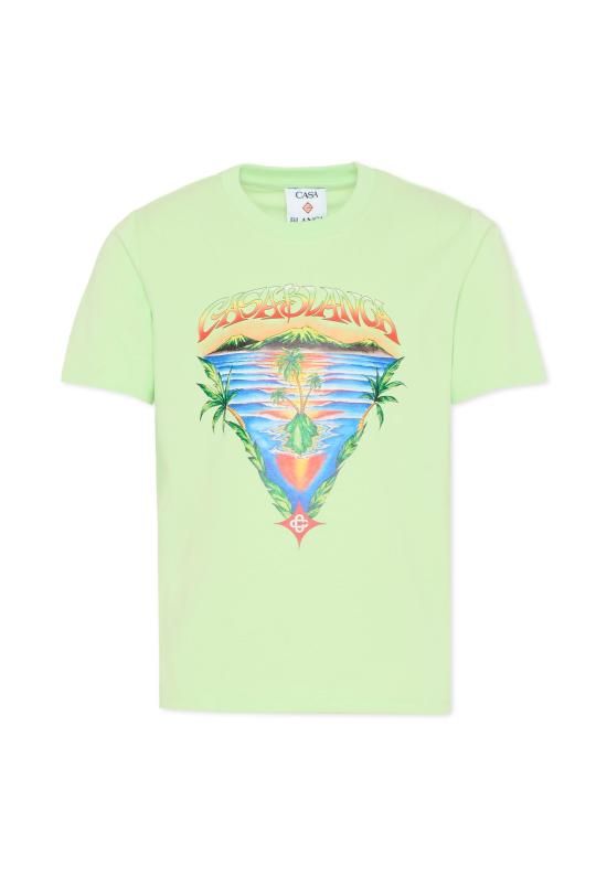 26SS [키즈] 카사블랑카 티셔츠 KSP26 JTS 038 02 EX BC GREEN