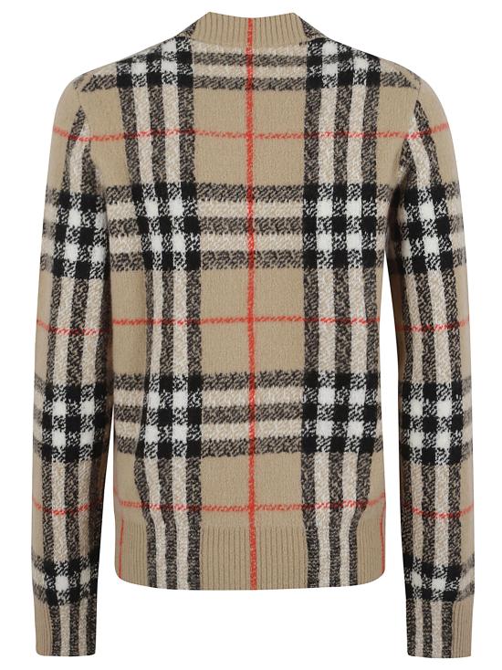 25FW 버버리 체크 캐시미어 울 스웨터 8116946 B9368 SAND IP CHECK - BURBERRY