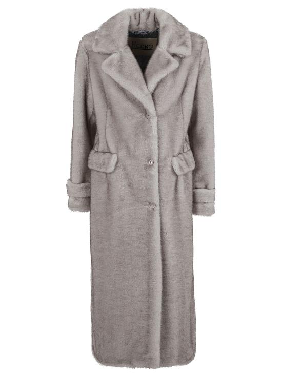 25FW 에르노 얼터너티브 멜란지 밍크 퍼 코트 GC000545D 12739 9410 GRIGIO CHIARO - HERNO