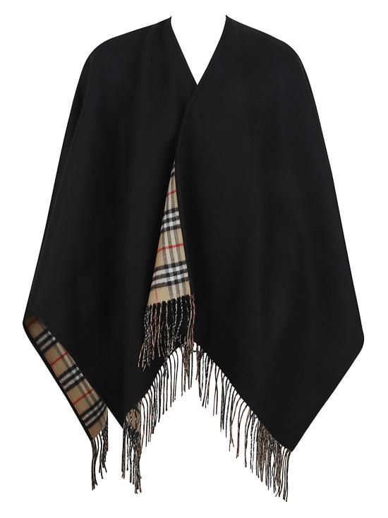 25FW 버버리 체크 울 리버시블 케이프 8077897 A1189 BLACK
