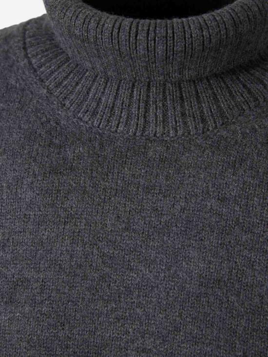 25FW 아미 ADC 터틀넥 스웨터 UKS839 018 084Heather grey Red GREY - AMI