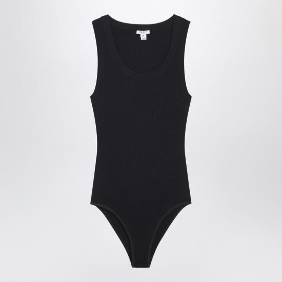 26SS 알라이아 바디수트 티셔츠 AA9B0353K017ACO Black