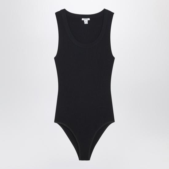26SS 알라이아 바디수트 티셔츠 AA9B0353K017ACO Black