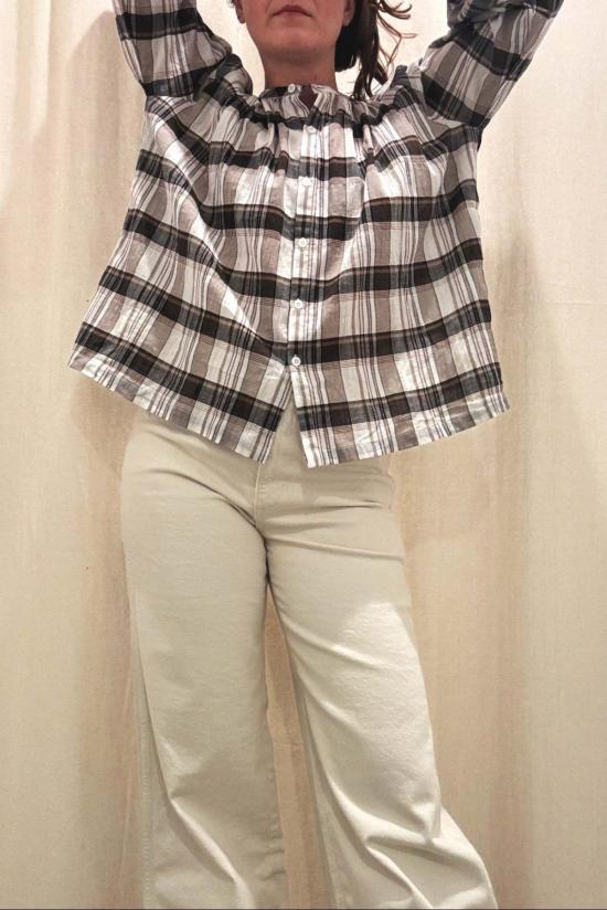  Nary 블라우스 나리 윈도페인 버튼 탑 윈도페인 - OTHER BRANDS