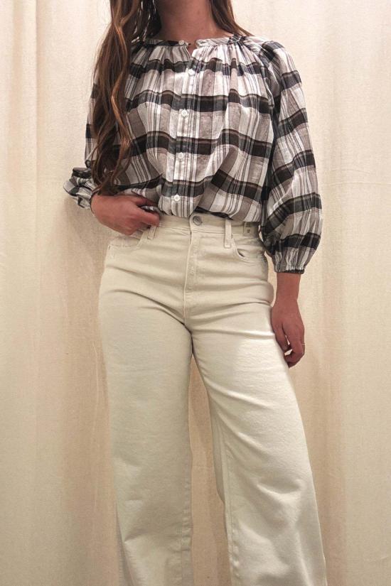  Nary 블라우스 나리 윈도페인 버튼 탑 윈도페인 - OTHER BRANDS