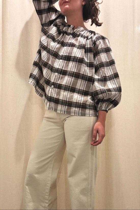  Nary 블라우스 나리 윈도페인 버튼 탑 윈도페인 - OTHER BRANDS