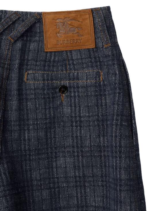 25FW 버버리 벨트 체크 데님 쇼츠 8110732X INDIGO IP CHECK - BURBERRY