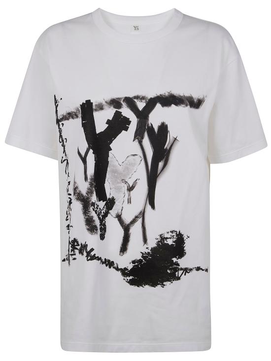 26SS 와이쓰리 반팔 티셔츠 YQ T25 678 1 OFF WHITE