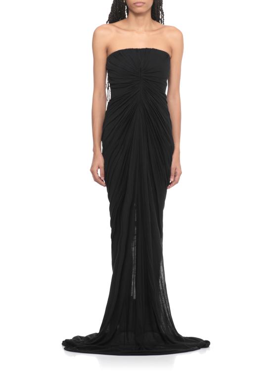 25FW 릭 오웬스 미디 원피스 RP02E4513 UC09 Black - RICK OWENS