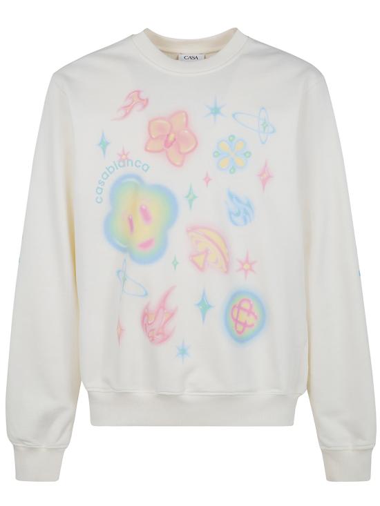 26SS 카사블랑카 긴팔 티셔츠 M SP26 JTP 293 01 OFF WHITE