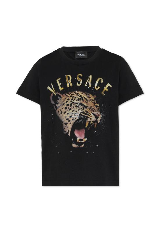 26SS [키즈] 베르사체 티셔츠 1018342 1A16954 2B070 BLACK