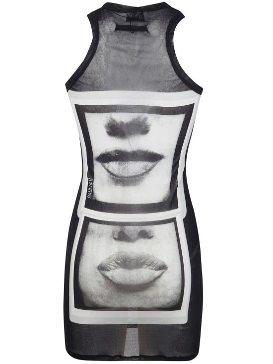 26SS 장 폴 고티에 숏 원피스 26 01 W DR134 M021P 000201 BLACK GREY WHITE - JEAN PAUL GAULTIER