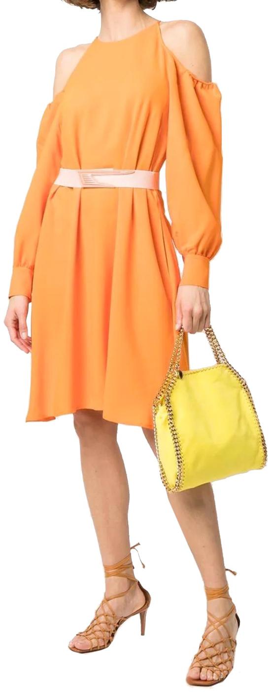  스텔라 맥카트니 미디 원피스 604364SSA027501 ORANGE - STELLA MCCARTNEY